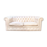 Canapé deux places en cuir Chesterfield par Pavia & Pavia International Design Italia années 1990