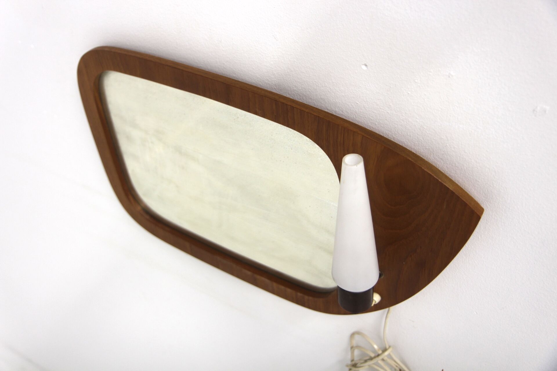 Scandinavian teak mirror, 38x62cm, Sweden, 1950