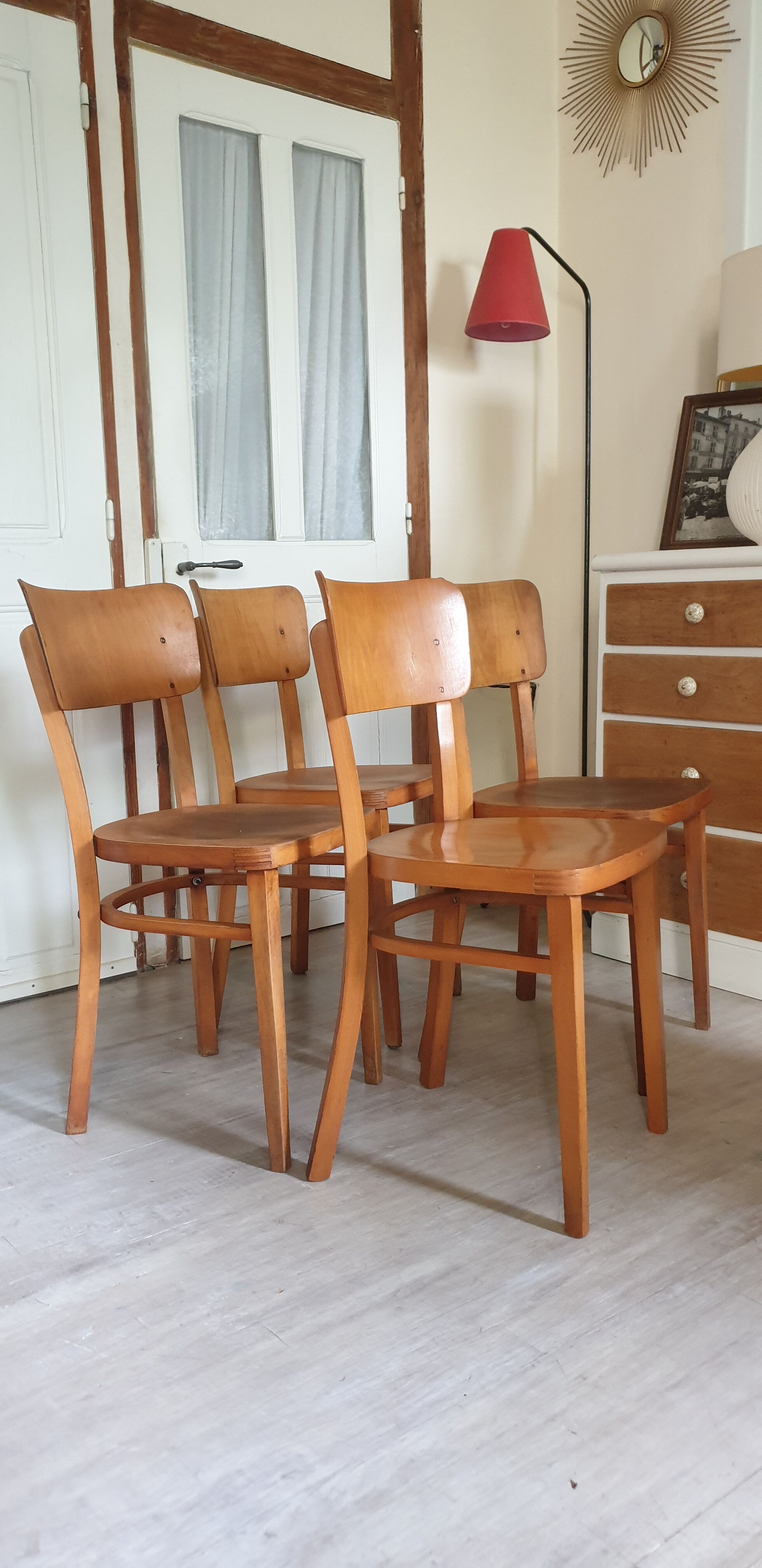Four Thonet bistro chairs