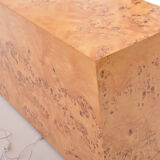 Willy Rizzo Elm Birch Wood and Brass Cabinet Model Alveo for Mario Sabot