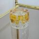 Boîte en cristal ambre et transparent Val Saint-Lambert Art déco