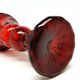 Vase, mid-century modern, red glass, designed by J. Słuczan-Orkusz, Poland, 1970s
