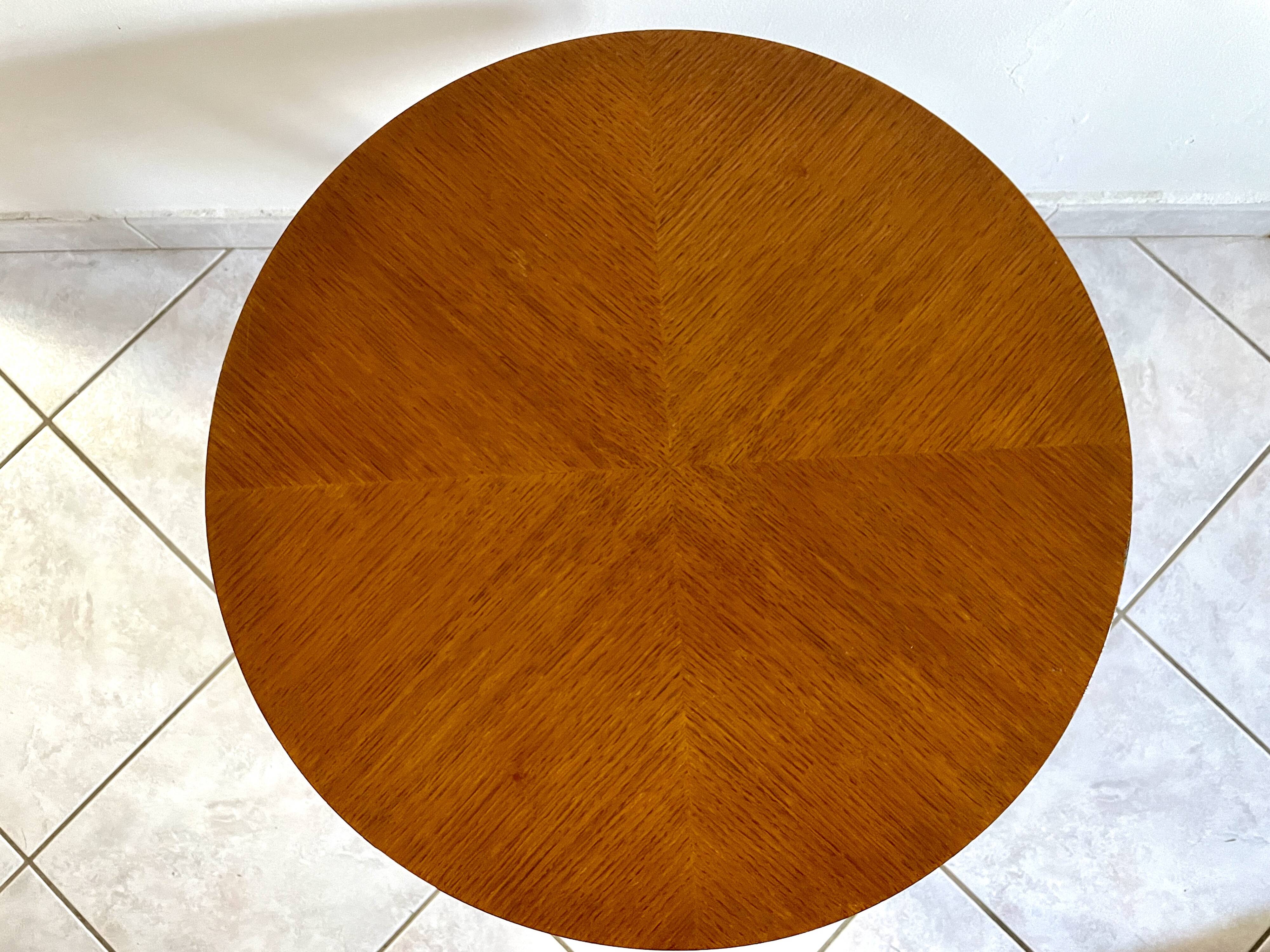 Round coffee table with compass legs 1970