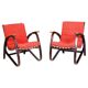 Czech Art Deco Oak Armchairs attributed to Jan Vaněk, 1940s, Set of 2