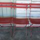 SET OF 6 IRON AND WOOD FOLDING GARDEN CHAIRS