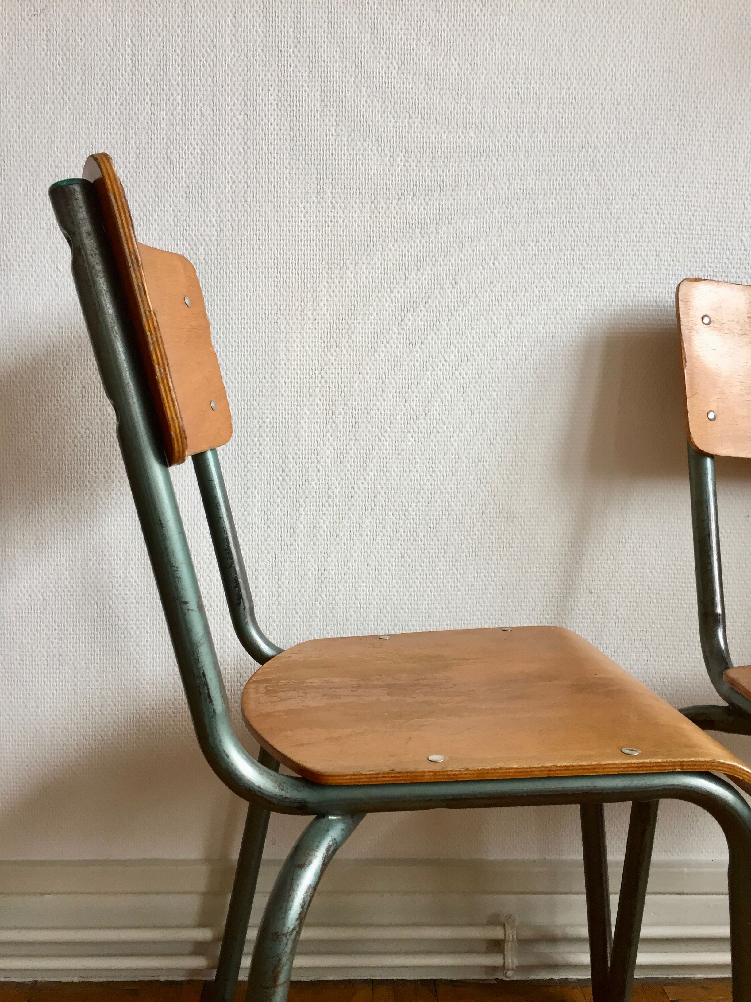 Pair of school chairs