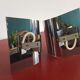 Pair of wall light 70s chrome metal