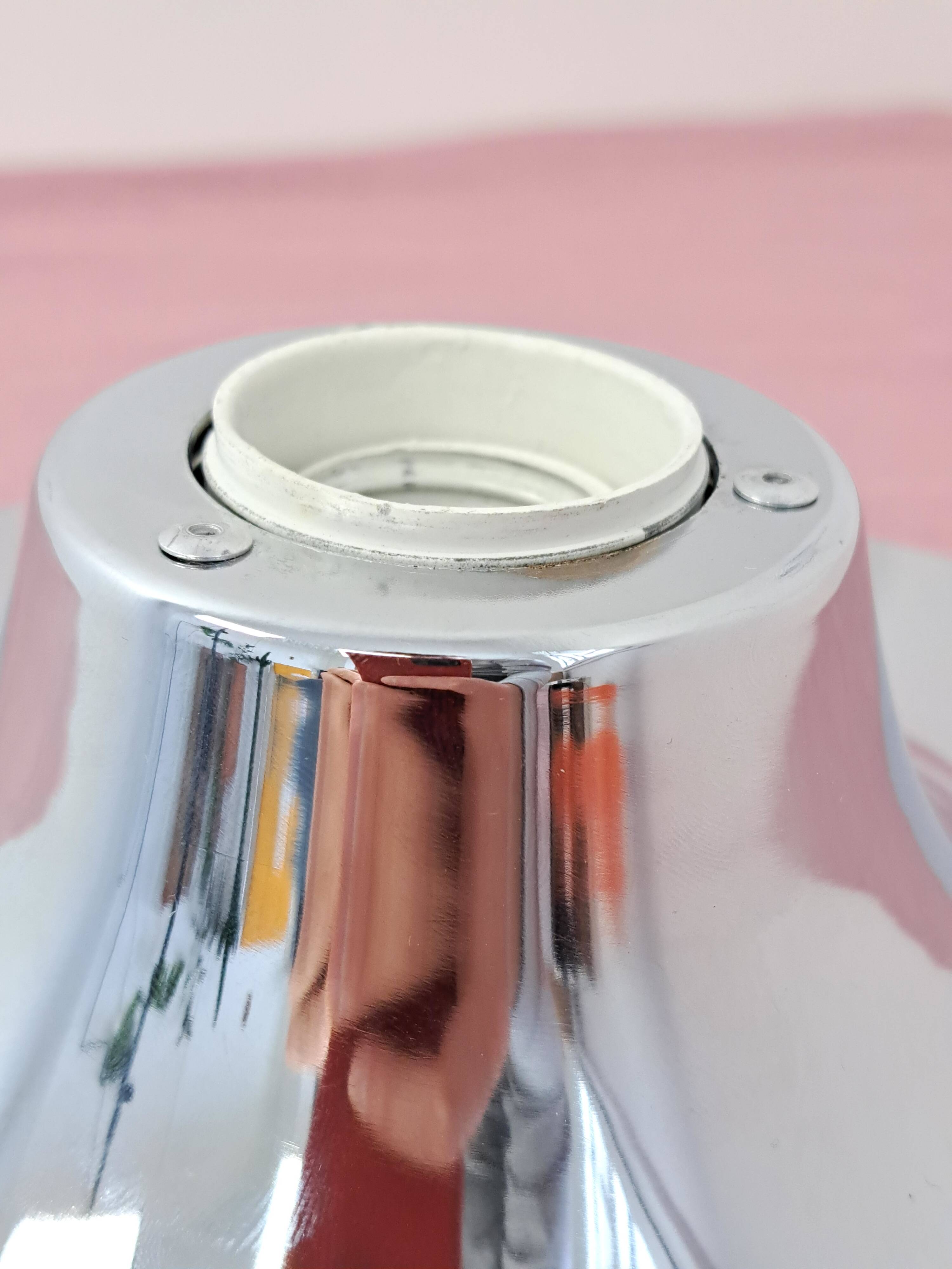 Chrome wall or ceiling light Goccia UFO design space age