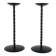 Pair of wrought iron candlesticks, Brutalist, 1970