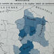 Double map plan France Agriculture Livestock 55.5x37.5cm
