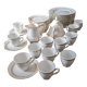 Coffee and dessert service 37 pieces porcelain Louroiux - Ph. Deshoulieres