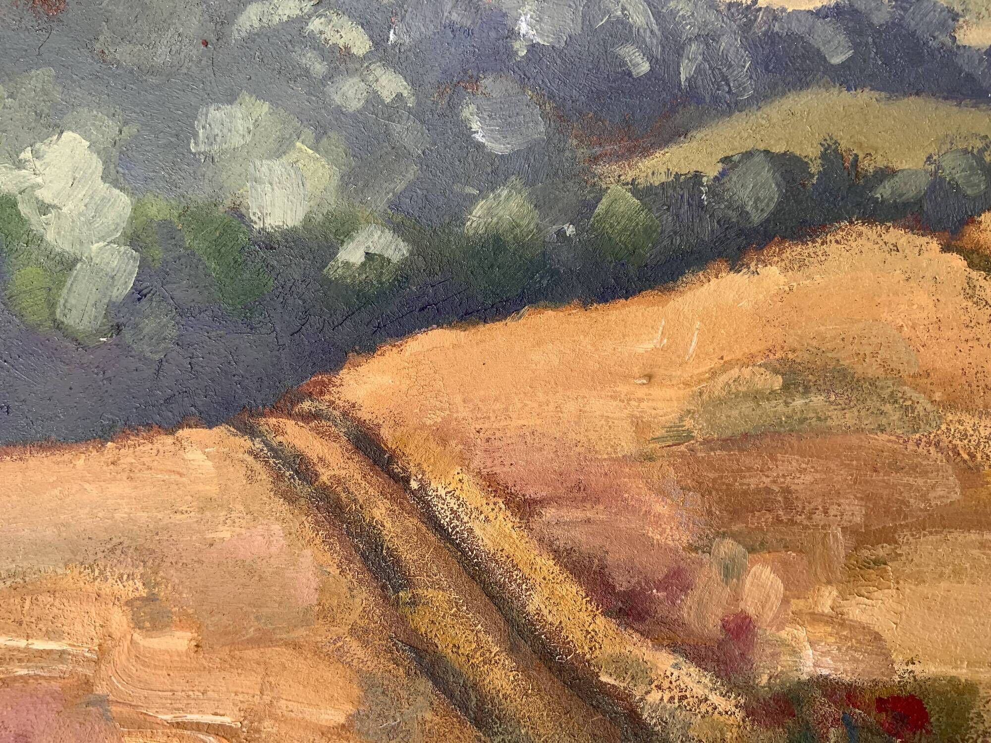 Vintage Impressionist Oil Painting Landscape, Signed R. Grinberg