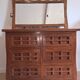 Teak chiffonier with its mirror