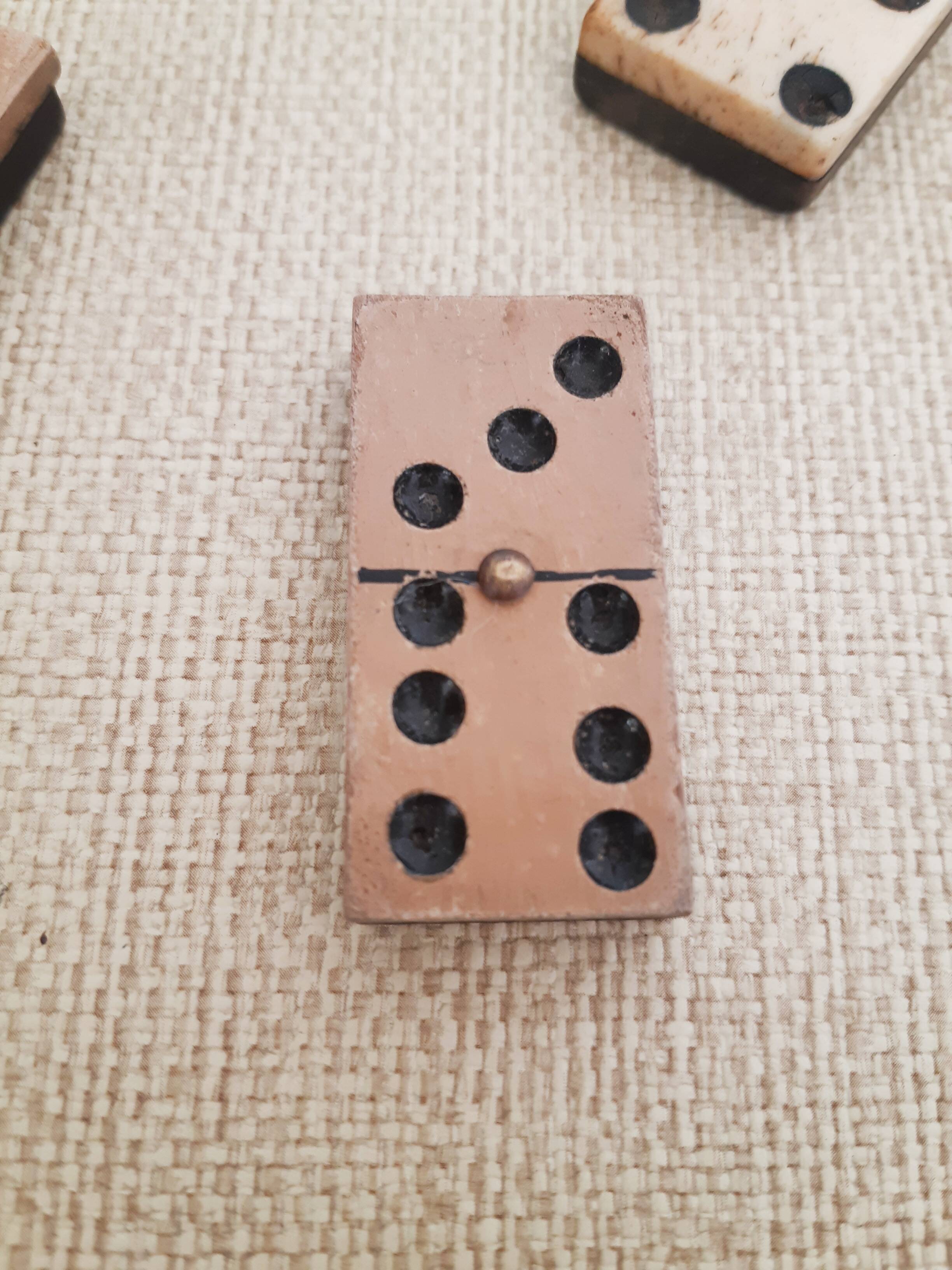 Old wooden domino game