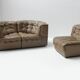 DS 11 modular sofa in brown patchwork leather by De Sede Team for De Sede Swiss