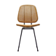 Elegant Italian black accent chair with a stem and cane, 1950.