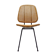 Elegant Italian black accent chair with a stem and cane, 1950.