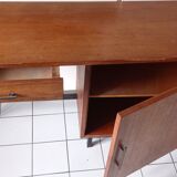 Old desk wood Scandinavian metal structure