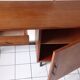 Old desk wood Scandinavian metal structure