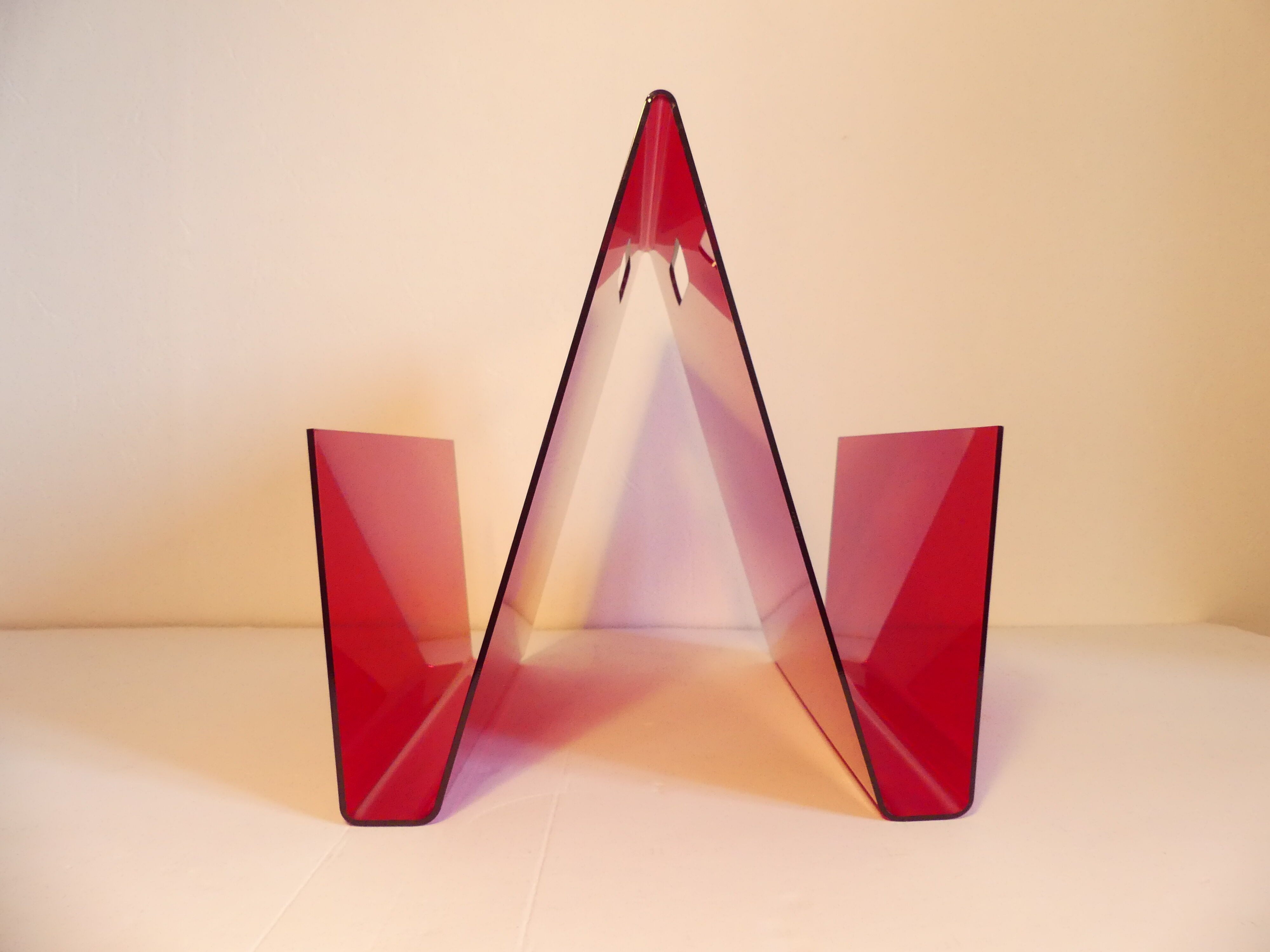 Space Age magazine and vinyl rack 1960's-1970's