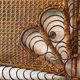 Vintage rattan headboard
