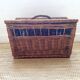 Vintage braid wicker basket for pets
