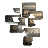 Ensemble d'étagères murales ZigZag par Joëlle Ferlande & François Monnet pour Kappa Uginox années 1970