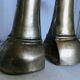 Pair of brass book ends 21cm