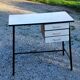Office of 50/60s in formica base tubes black metal 3 drawers