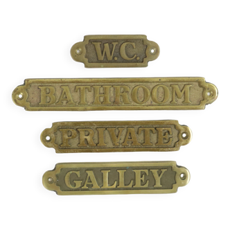 Solid brass plates door cast copper restaurant bathroom galley 23cm