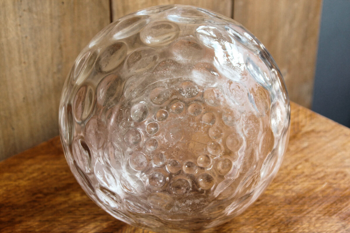 Old monumental glass decanter