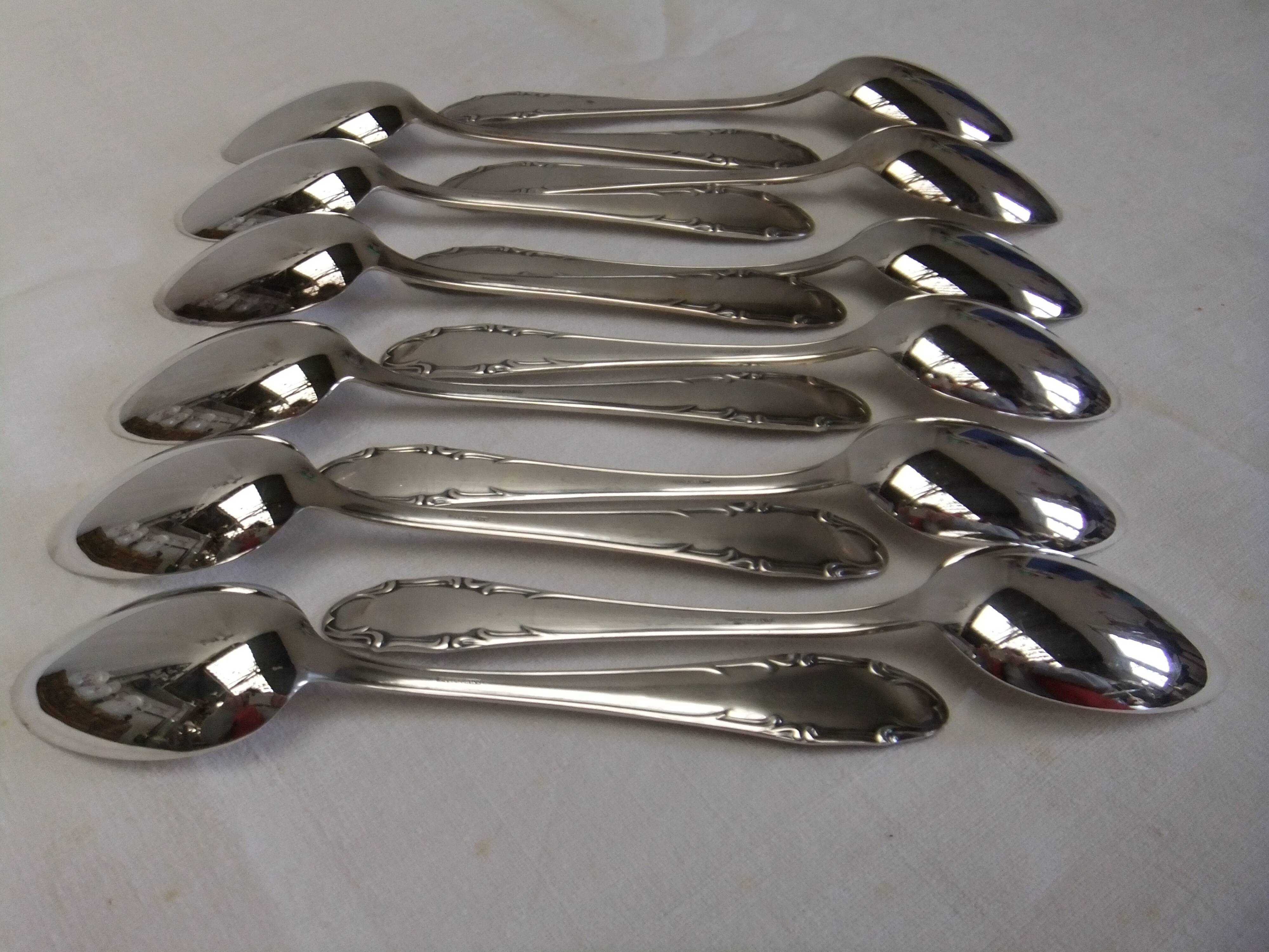 Deetjen silver plated soup spoons filet cutlery service goldsmithing