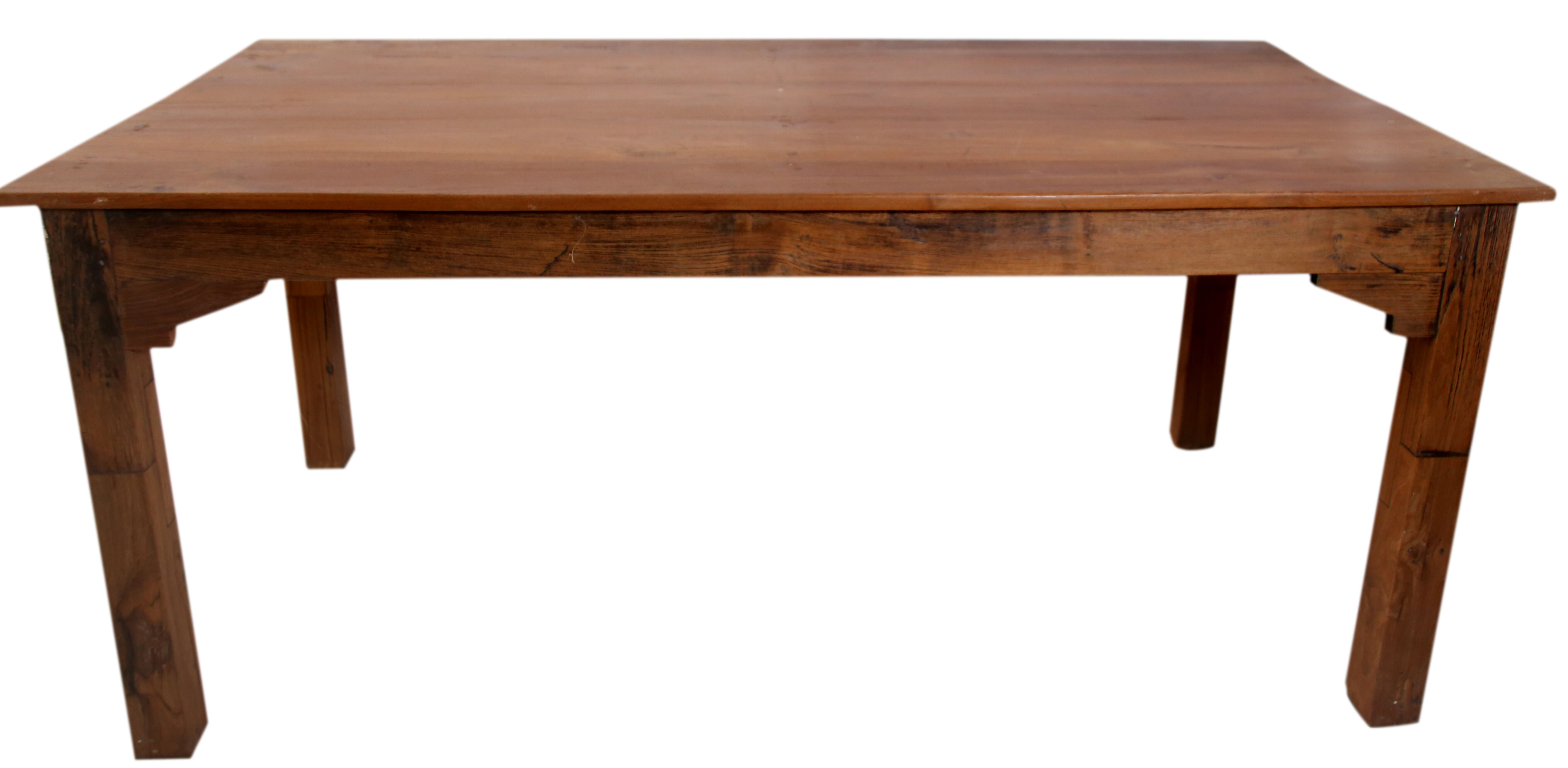 Farm table - old Burmese teak workshop