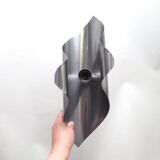 Pair of brushed metal wall lamps 1970