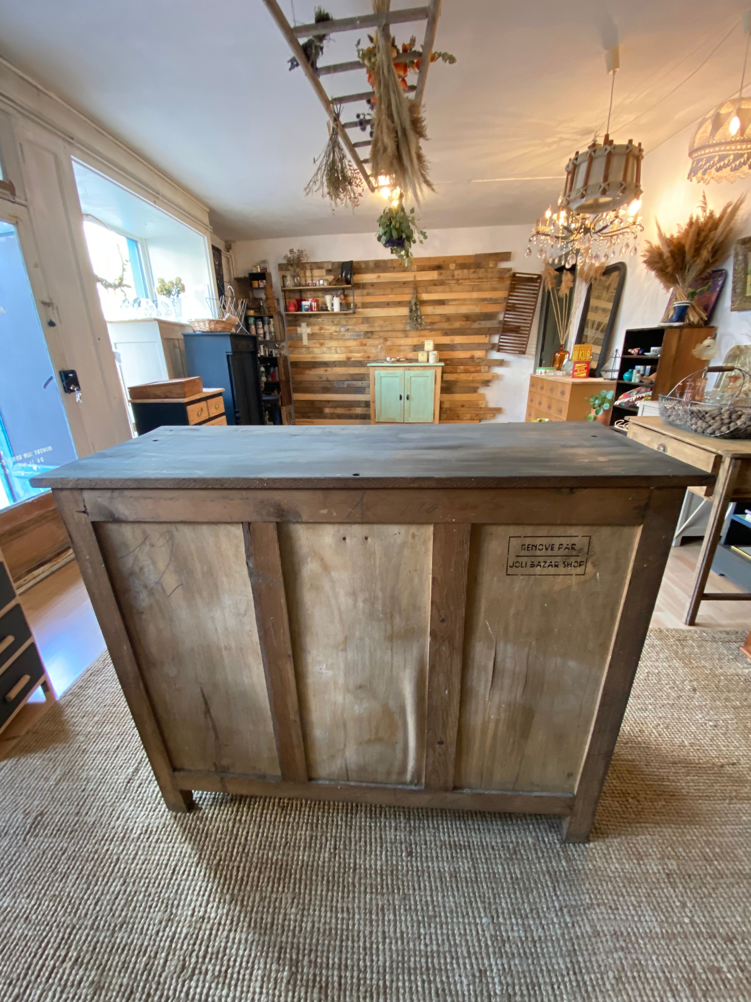 Parisian buffet in its blackened patina