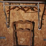 Grey metal coat rack