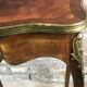 Side table Louis XV style curved in blond mahogany decorated bronze