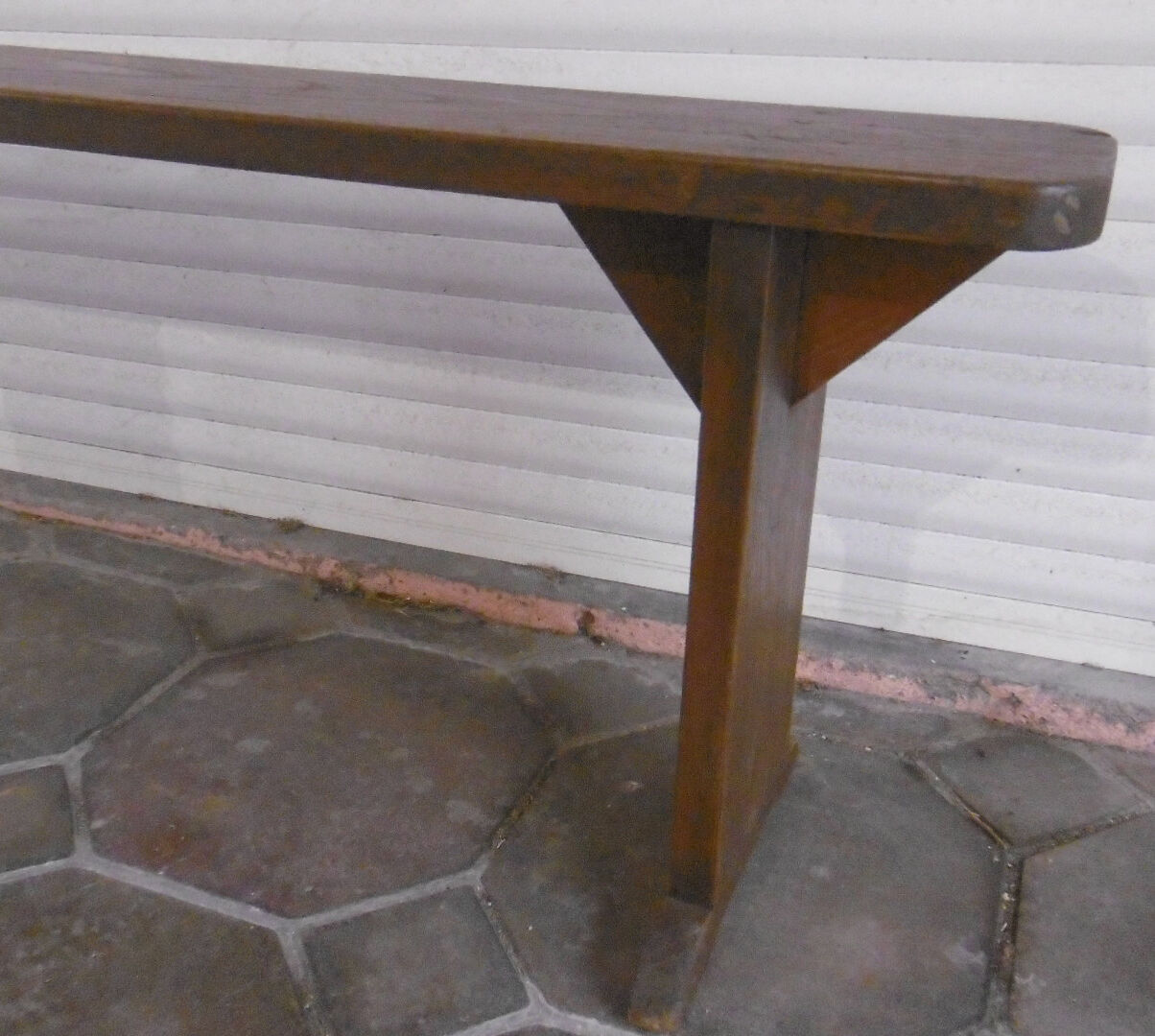 Chapel bench in chestnut wood