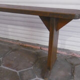 Chapel bench in chestnut wood