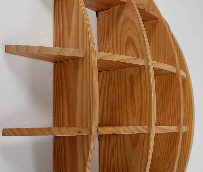 Petites étagères rondes en pin Ø55.5cm
