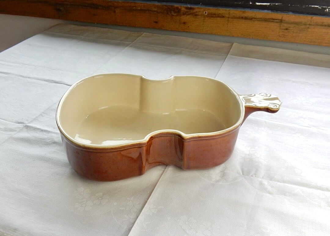 Terrine dish in the shape of a violin or double bass
