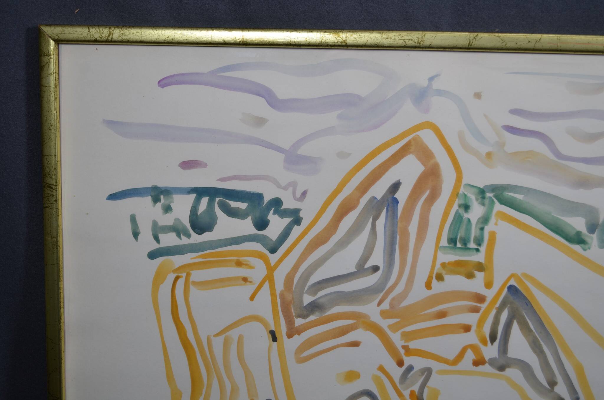 Peter PFOSI (1913-2004) "Landscape" Watercolor monogrammed and dated 1987
