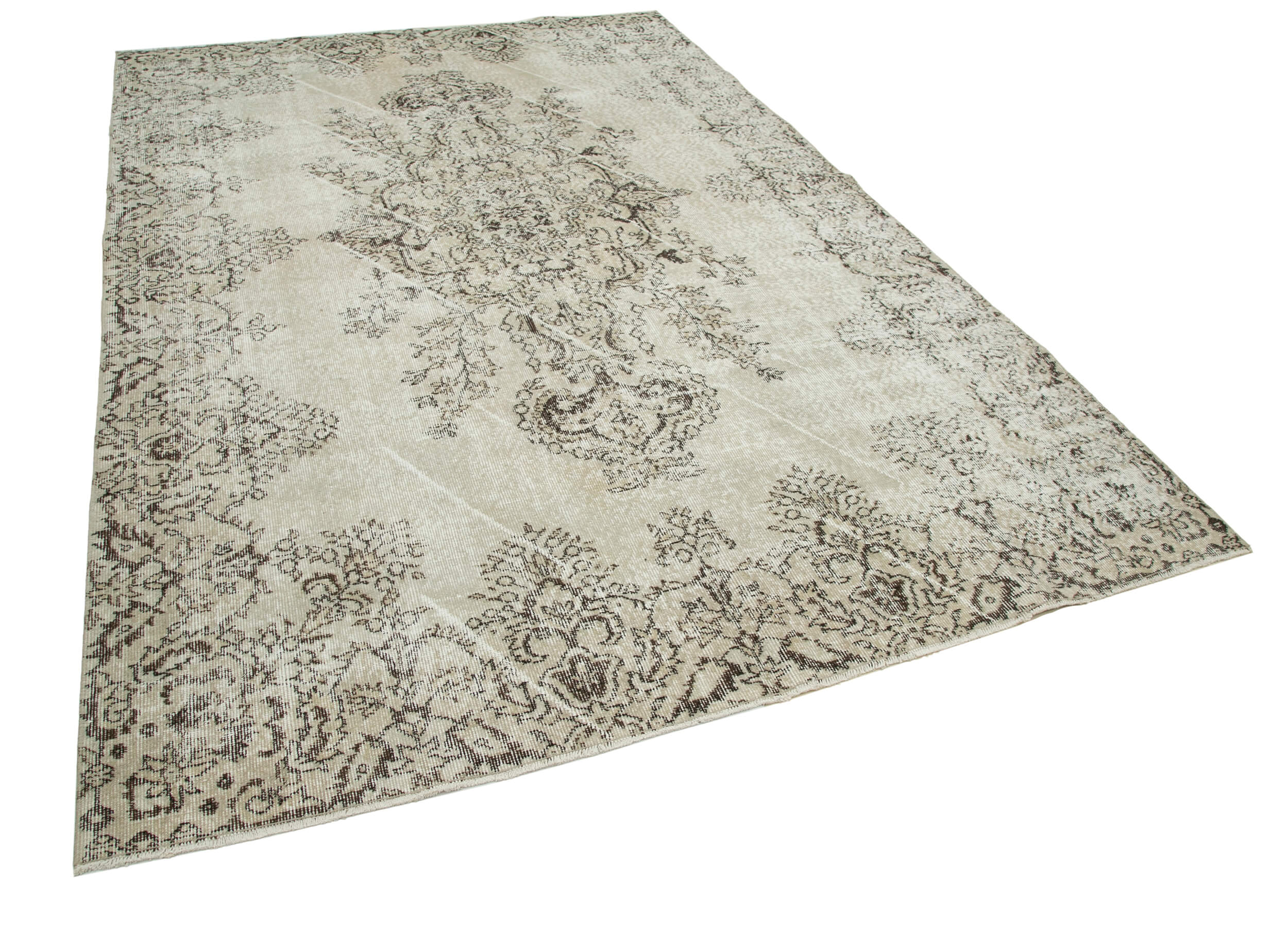 Hand-Knotted One-of-a-Kind Turkish Beige Rug 200 cm x 305 cm - 25312