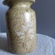 Pyrite sandstone vase with leaf decoration, Vallauris unsigned, 1970