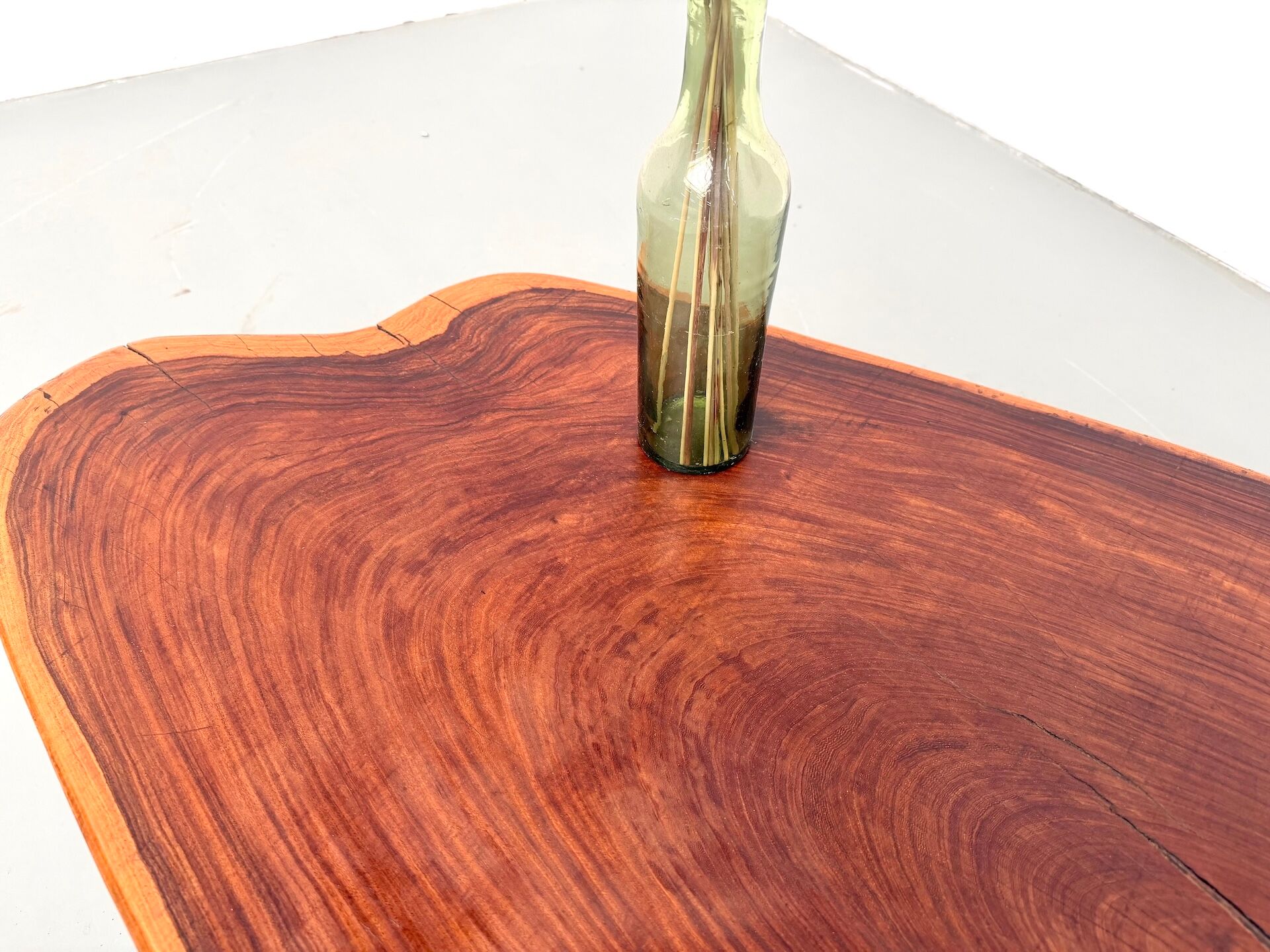 Organic Coffee Table "Slab" in Solid Exotic Wood