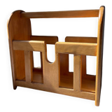 Vintage magazine rack in solid beech