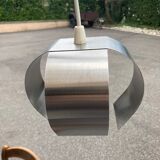 Ceiling lamp flower in chrome metal.