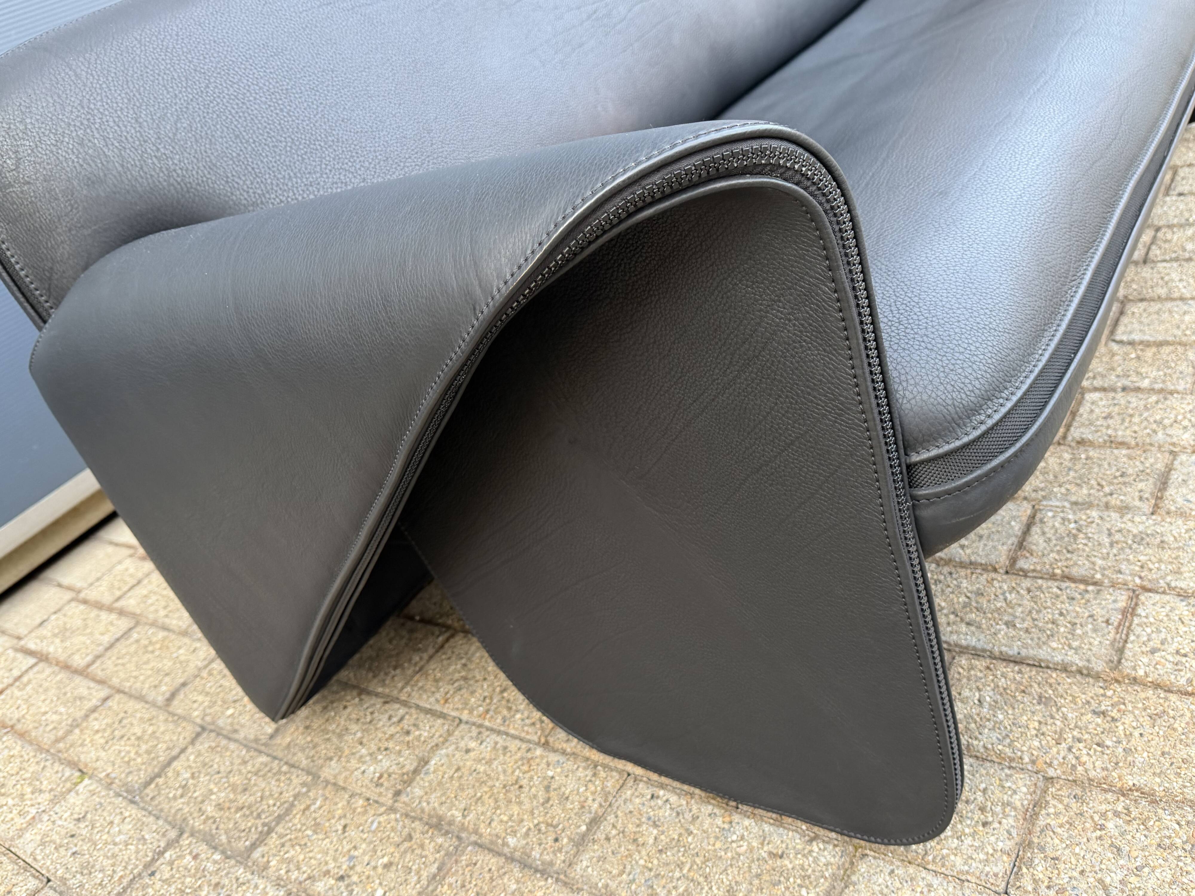 De sede ds-125 3zit zwart buffel leder neck 5mm als nieuw!