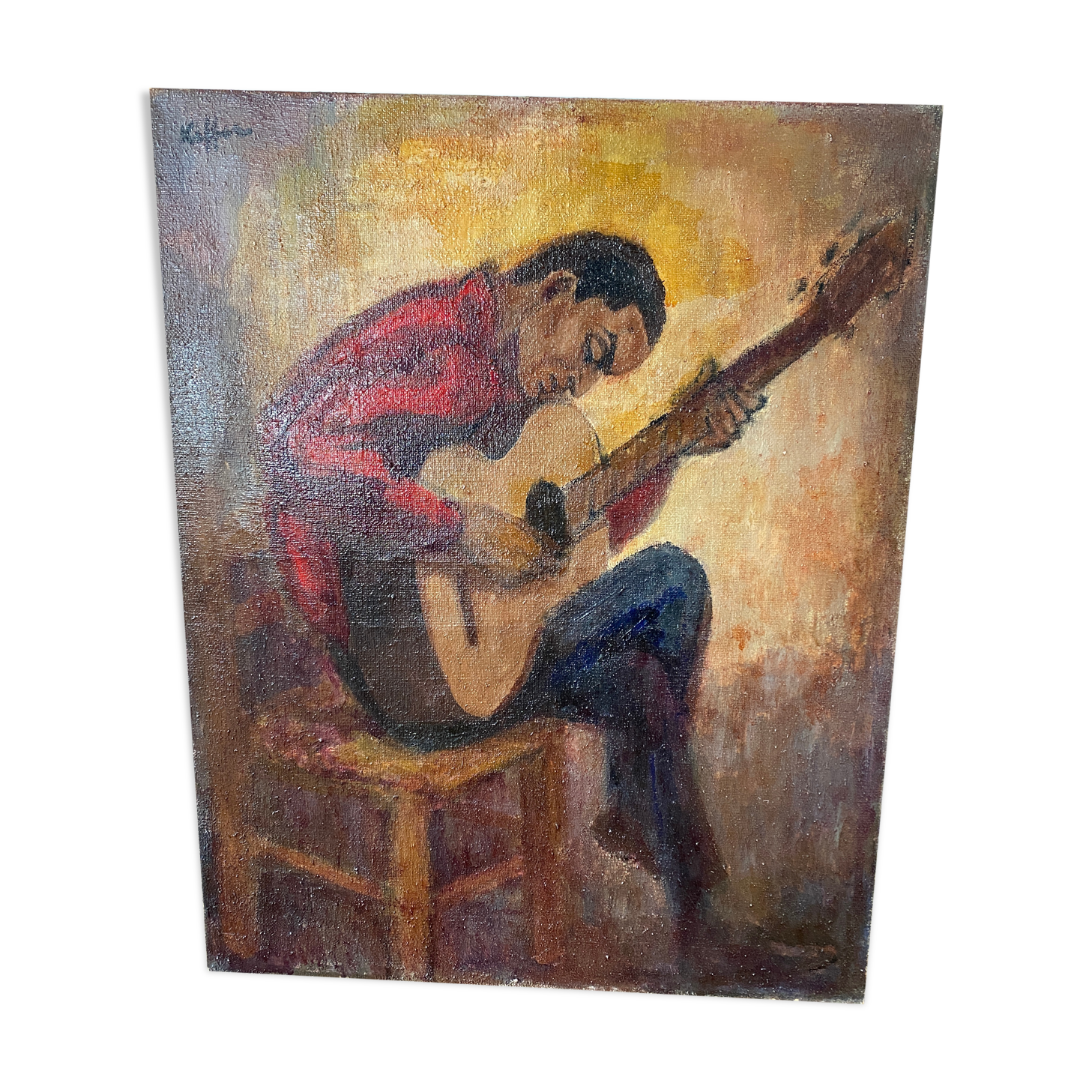 Portrait guitarist signed Kiffer