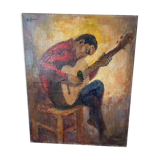 Portrait guitarist signed Kiffer